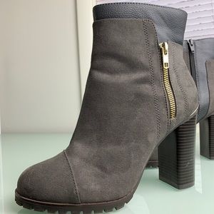 Juicy Couture Booties w/ Gold Hardware